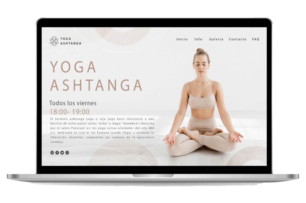página web clases yoga